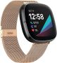 Fabulously Fit Fitbit Versa 3/SENSE Metallic Strap With Clasp