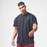 Men's Essential Oversized Tee - Black X Large Male