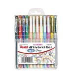 Pentel Pen K118 Hybrid Gel Grip Wallet Of 11
