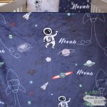 Fleece Blanket Navy Blue Space