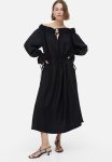 Long Off-the-shoulder Dress - Black