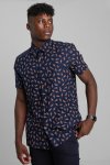Art Deco Geo Print Shirt - Dark Navy - Double Extra Large Dark Navy