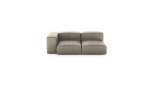 Two Module Chaise Sofa - Leather - Beige - 199CM X 115CM