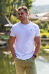 Core Tee In White & Navy - M