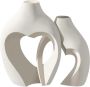 Modern Heart Abstract Ceramic Vase Set For Living Room -2 PCS-HYB-23