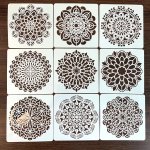 9PCS Mandala Hollow Painting Template
