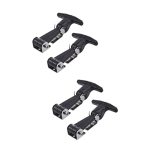 6 Pcs Travel Tool Box Trailer Tool Box Car Cooler Rubber Hood Catch Stainless Steel Hasp T- Handle Door Equipment Engine Toolbox