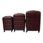 Smte Infinite Quality Travel Ware 3 Piece Luggage Set Maroon C8 With Keychain