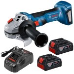Bosch - Cordless Angle Grinder Gws 18V-8 Charger & 2 X Batteries 5AH