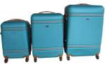 Smte 3 Piece Nexco Travel Luggage Set Green With Keychain