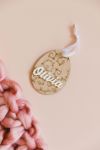 Wooden Easter Tag - Vine Design
