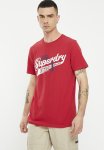 Vintage Scripted College Tee - Chilli Pepper Red