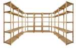 9 Bay Diy Wooden Shelving With 5 Levels Of Premium Shelves 2.4M High - 600MM Deep