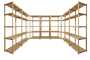 9 Bay Diy Wooden Shelving With 5 Levels Of Premium Shelves 2.4M High - 600MM Deep