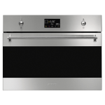 Smeg SO4302M1X 45CM Classic Aesthetic Compact Combination Microwave Oven