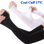1PAIR Thumb Hole Arm Sleeves For Women Men Minimalist Solid Sunscreen Ice Sleeves Protective Gloves For Outdoor