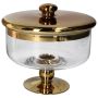 Decorative Cookie Glass Jar 17.5CM - Gold