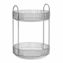 Luxury Grey 2-TIER Bathroom Vanity Organizer 360 Rotating Makeup Organizer