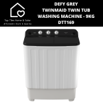 Defy Grey Twinmaid Twin Tub Washing Machine - 9KG DTT169