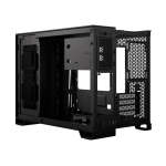 2500D Airflow Micro Atx Dual Chamber PC Case Black