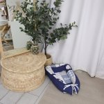 Baby Safe Nest Safe Sleeping Pod Navy Farm Patchwork Sheep Set