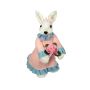 Grass Bunny Girl White With Pink & Blue Dress 16X10X22CM