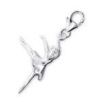 C532-C17516 - Sterling Silver Dancer Ballerina Dangle Charm