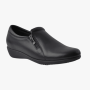 Green Cross Ladies Side Zip Slip On Shoes In Black - Black / 8