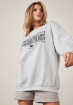 Oversized Graphic Crew - Skyway Blue