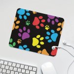 Paw Print Mouse Pad With Stitched Edges PPM1
