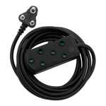 Ellies 5M Side By Side Light Duty Extension Lead BLACKFELBW2X 5B