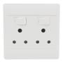 Socket 4X4 Double 16A White Waco Socket Double 4X4 16A Waco White