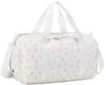 Btoop Duffle Bag For Girls Kids Gym Sports Women Workout Travel Bag Weekender With Shoe Compartment And Wet Pocket Pink Bow