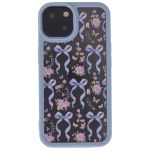Blue Blossom Bow Phone Case With Floral Accents - Compatible With Iphone