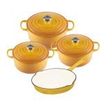 Smte Dh Enamel Casserole Cast Iron Cookware Sets 7 Pieces With Keychain
