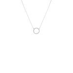 Sterling Silver Cubic Zirconia Circle Necklace