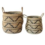 Zagg Zag Woven Basket Set Of 2