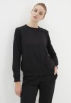 Basic Thin Knitted Sweatshirt - Black