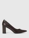 Cameron 2 Block Heel Court Shoe - 40 Chocolate Brown