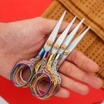 Vintage-inspired Stainless Steel Sewing Scissors - Precision Fabric & Thread Cutter For Embroidery And Tailoring Sewing Supplies