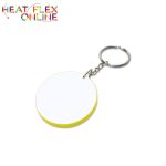 Sublimation Round Polymer Keyring – Yellow 49MM