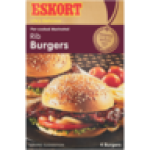 Eskort Frozen Par-cooked Marinated Rib Burgers 4 Pack