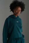 Cropped Fleece Hoodie - XL Green