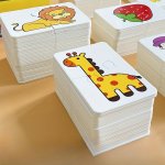 Animal And Fruit Themed Match Puzzle Flash Cards For Children - 32 Piece Set Educational Jigsaw Early Development Toy For Cognit