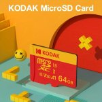 Kodak Ultra Microsdxc Card With Adapter 32GB/64GB/128GB/256GB Uhs-i 100MB/S 4K & Full HD Compatible Class 10 U3 A1 Temperature R