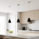 Giovani Polished Chrome Pendant Light - Black Satin Nickel White - Satin Nickel