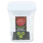 White Plastic Square Canister 1L