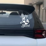 Baby On Board" High-visibility Sticker - Perfect For Cars Suvs Vans Motorcycles & Scooters - Durable Vinyl Easy Apply & Remove