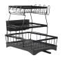 Multipurpose 3 Layer Dish Drying Rack - Kitchen Countertop Dish Organizer