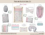 Floral Cot Bedding Set Floral Pink And Blueish